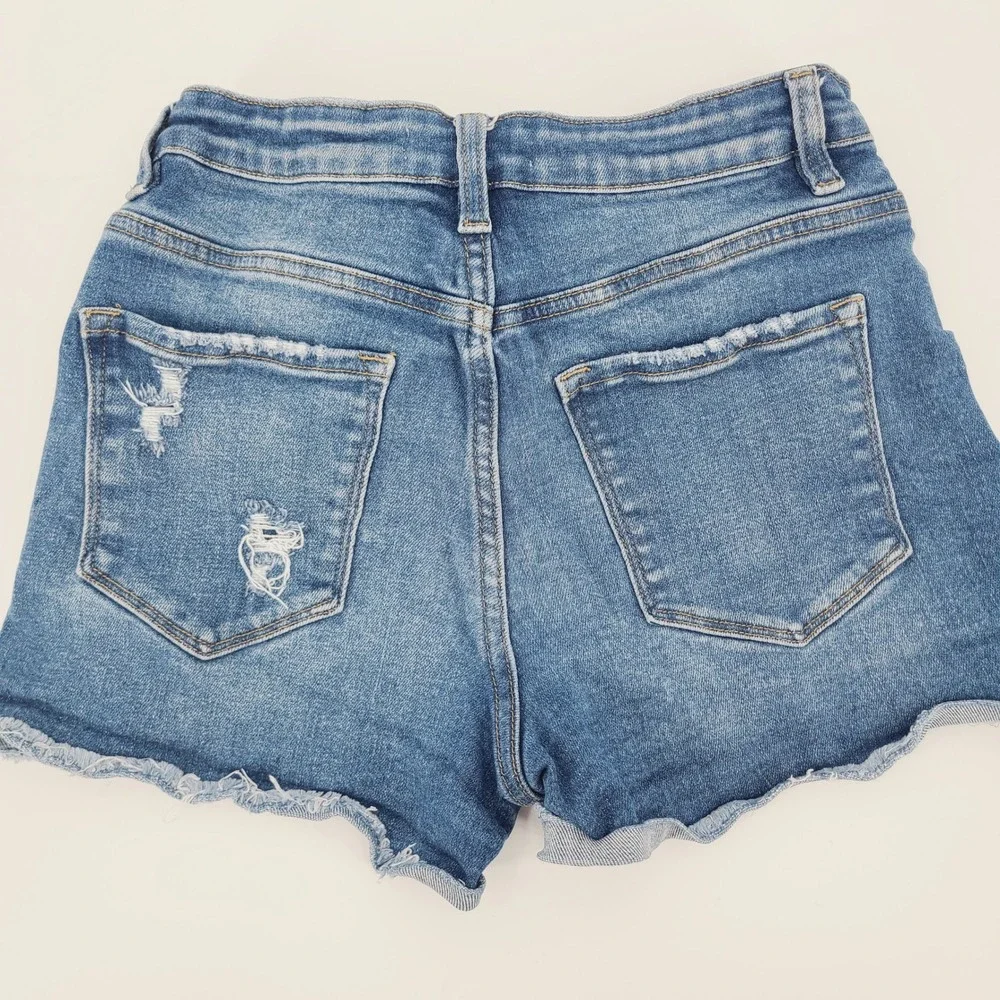 Flying Monkey High Rise Distressed Denim Jean Shorts Cut Offs Size‎ 28 Jorts